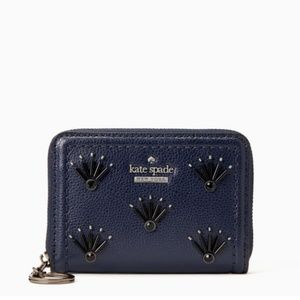 KATE SPADE Dani embellished wallet navy